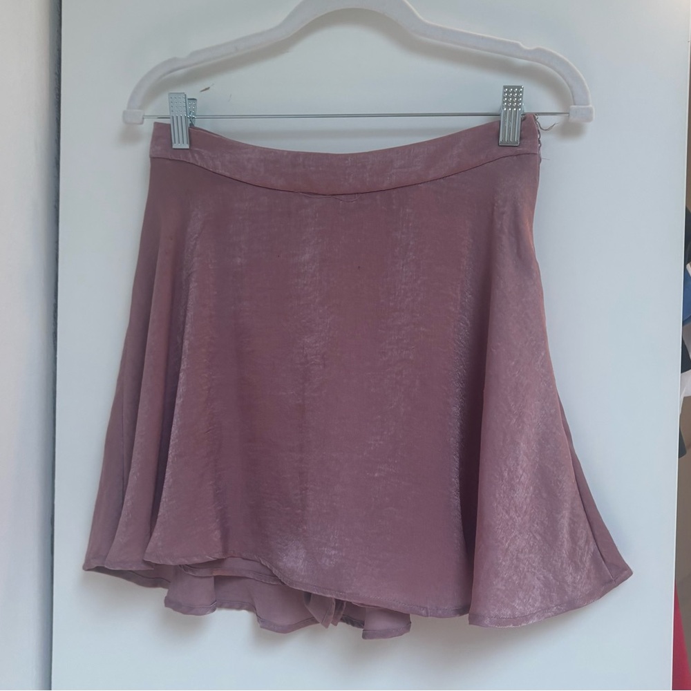 Show Me Your MuMu Pink Skater Mini Skirt for Casual Wear